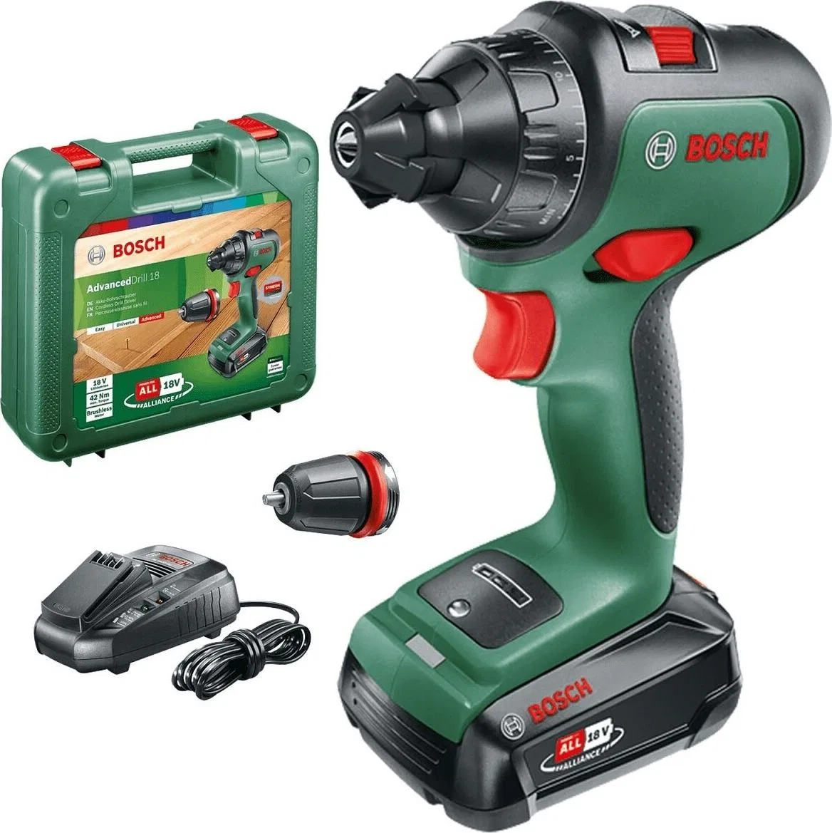 Wiertarko-wkrętarka Bosch AdvancedDrill 18 V 1 x akumulator 2.5 Ah (06039B5005)