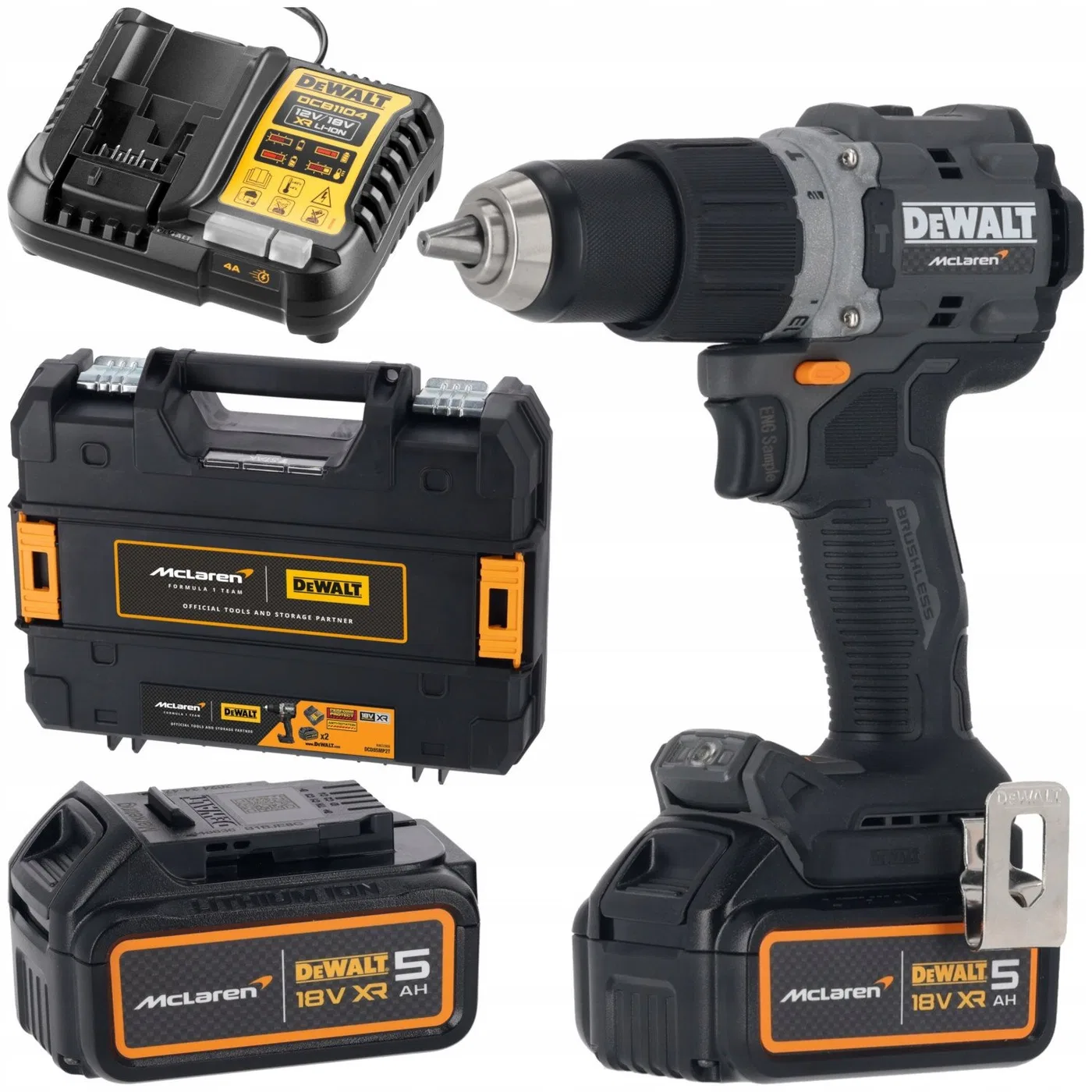 Wiertarko-wkrętarka Dewalt McLaren DCD85MP2T 18 V 2 x akumulator 5 Ah