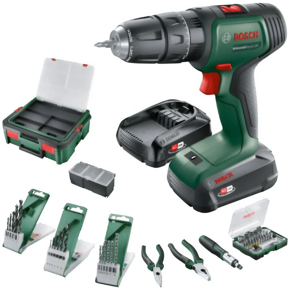 Wiertarko-wkrętarka Bosch UniversalImpact 18 V 2 x akumulator 1.5 / 2 Ah (06039D4108)