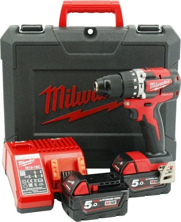 Wiertarko-wkrętarka Milwaukee M18 CBLPD-502C 18 V 2 x akumulator 5 Ah