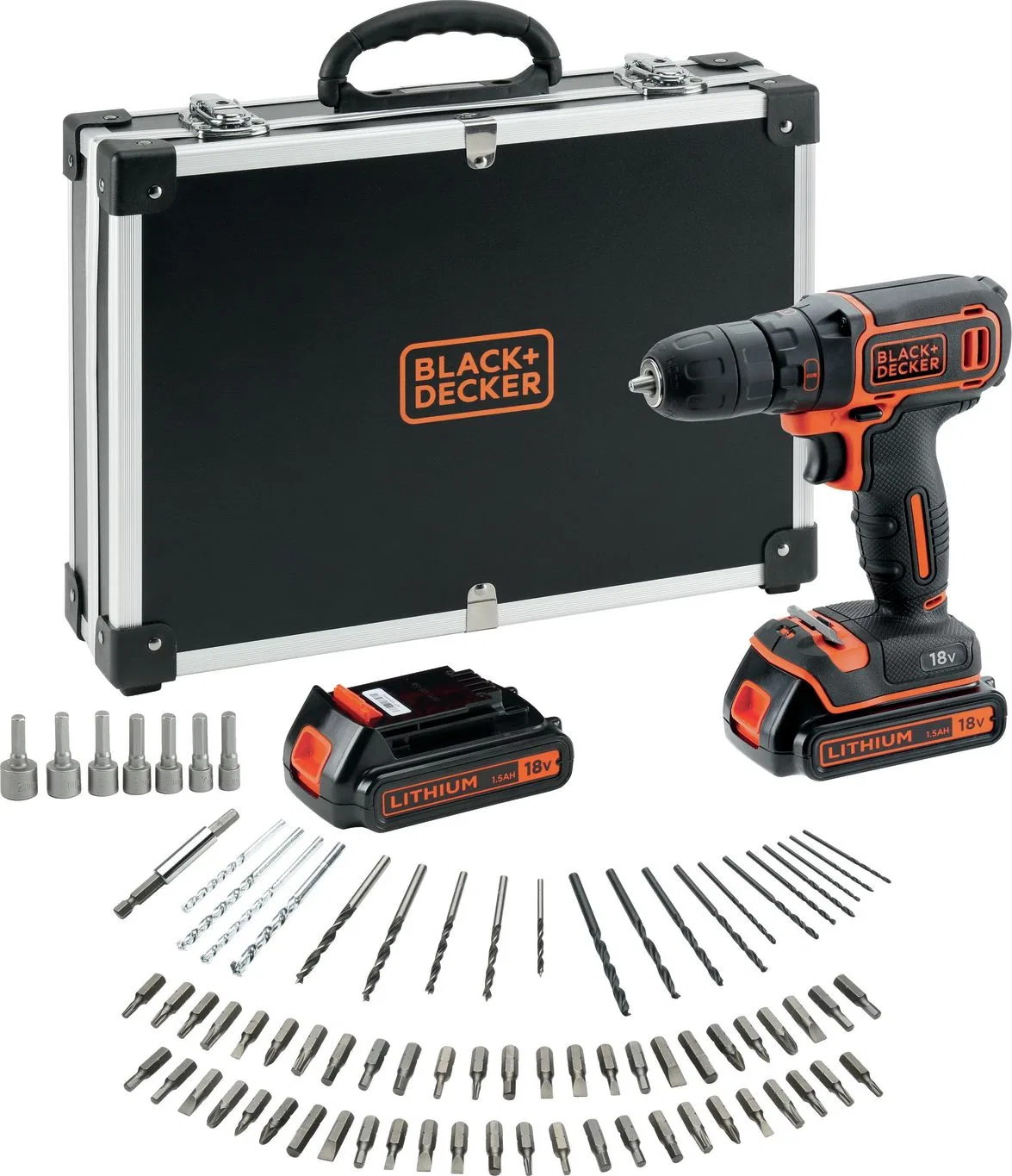 Wiertarko-wkrętarka Black&Decker BDCDC18HTSA 18 V 1 x akumulator 1.5 Ah