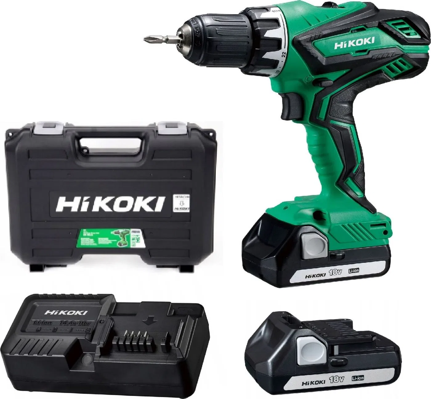Wiertarko-wkrętarka Hikoki DS18DJL WCZ 18 V 2 x akumulator 1.5 Ah