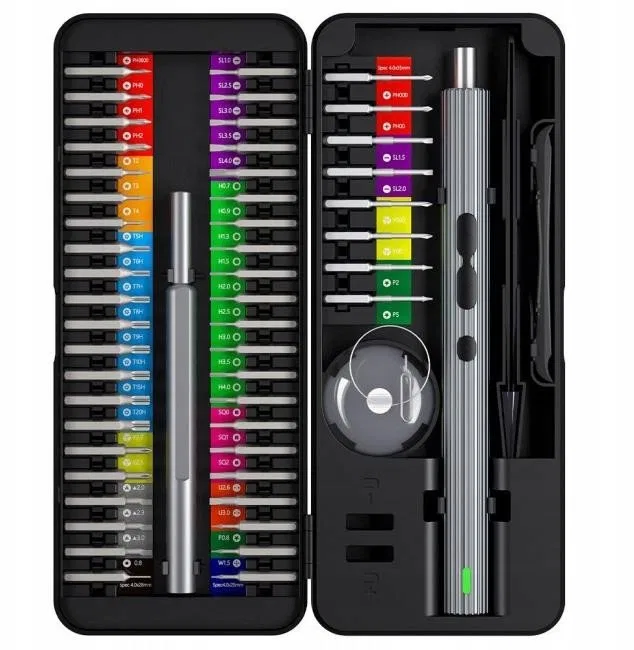 UF-TOOLS - Wkrętak elektryczny N20 z wymiennymi bitami i magnetyzerem 58w1