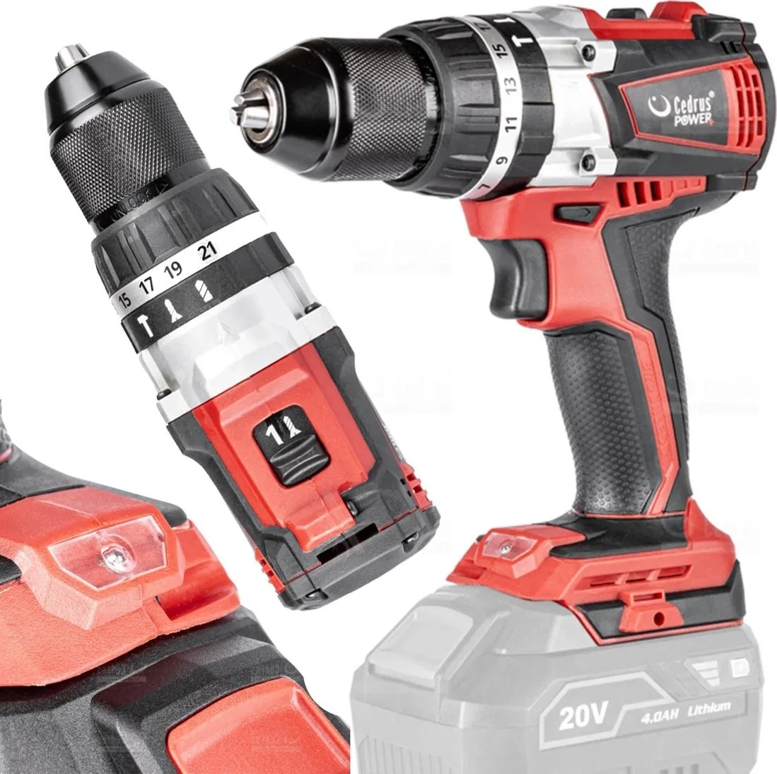 Cedrus CEDRUS HD60Li WKRĘTARKA AKUMULATOROWA 20V UDAROWA WKRĘTARKO-WIARTARKA 20V POWER+ - OFICJALNY DYSTRYBUTOR - AUTORYZOWANY D