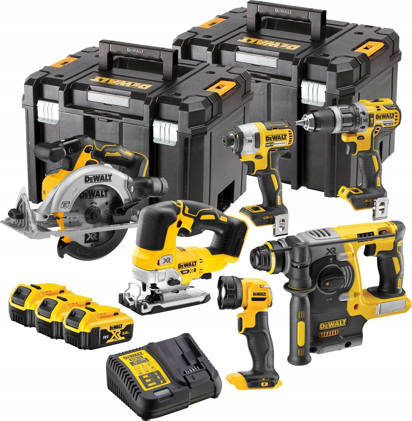 Zestaw elektronarzędzi Dewalt 12-elementowy (DCK690P3T-QW)