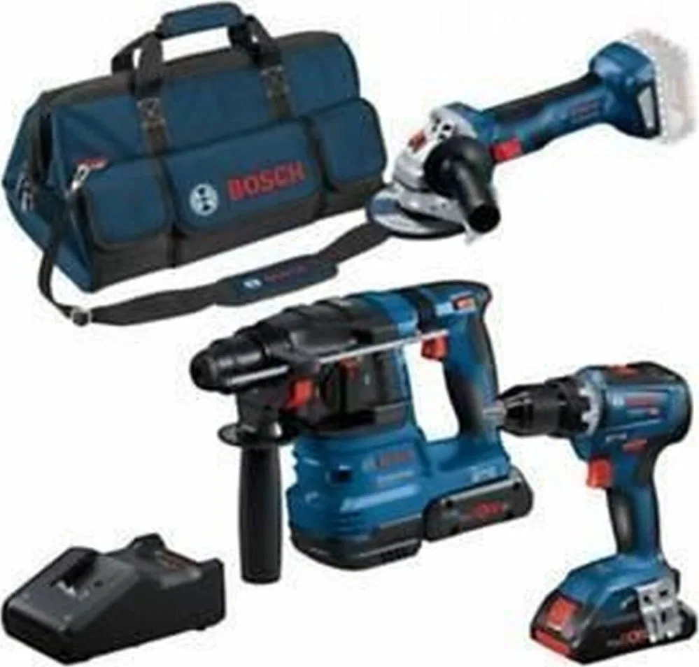 Zestaw elektronarzędzi Bosch Bosch combination set 18V: GSR 18V-55 + GWS 18V-7 + GBH 18V-22, tool set (blue, 2x battery ProCORE1