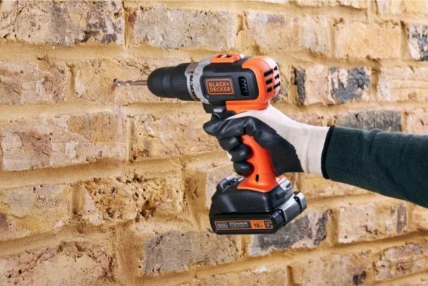 Zestaw elektronarzędzi Black&Decker BLACK+DECKER cordless impact drill BCKSB02, 18Volt (orange/black, Li-ion battery 1.5Ah, stor