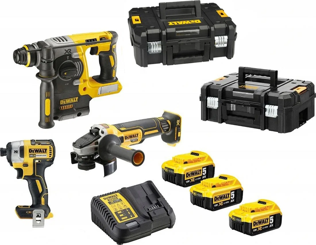 Zestaw elektronarzędzi Dewalt 9-elementowy (DCK305P3T)