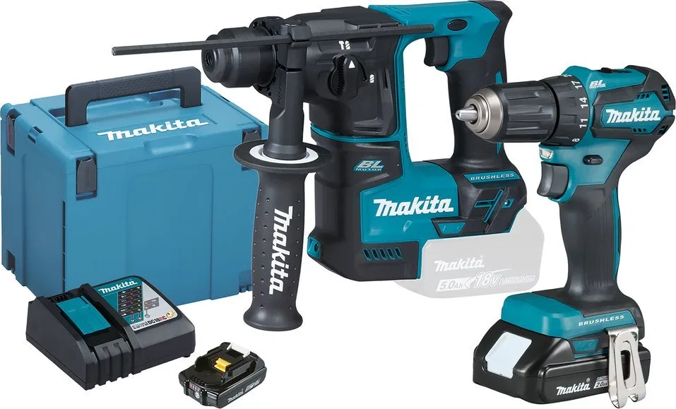 Zestaw elektronarzędzi Sourcing MAKITA.COMBO 18V DLX2454AJ DDF483+DHR171 2x2.0Ah