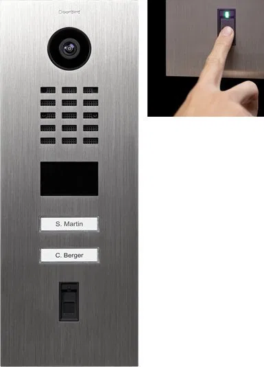 DoorBird DoorBird D2102FV IP Video Türstation Fingerpr. 50, Edels. V2A