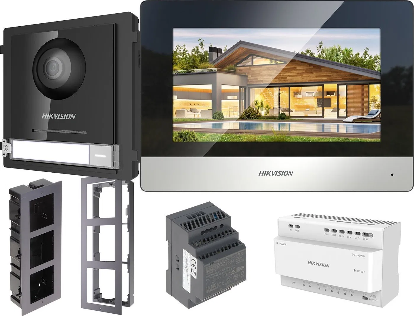 Hikvision Wideodomofon trzymodułowy 2 żyłowy IP DS-KD8003-IME2 do konfiguracji HIKVISION