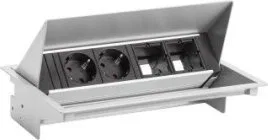 Bachmann BACHMANN CONEO SET 2x gniazdo z uziemieniem 2x ABD, srebrny