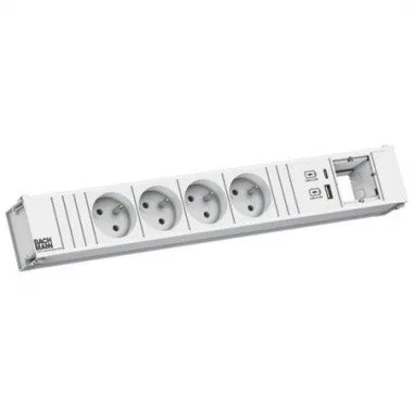 BACHMANN CONI 4xUTE 1xUSB A/C 22W 1xCM 0.2m GST18 RAL9010