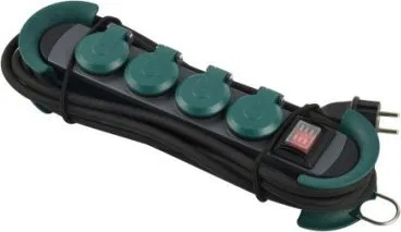 Bachmann BACHMANN HOOK Outdoor 4x styk uziemiony, tworzywo sztuczne, z przełącznikiem i pokrywą na zawiasach, IP44, 4 m