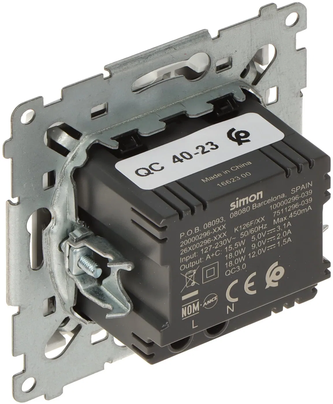 GNIAZDO ŁADOWANIA DEC2CA.01/11-SIMON54 Premium USB 5&nbspV DC / 3.1&nbspA