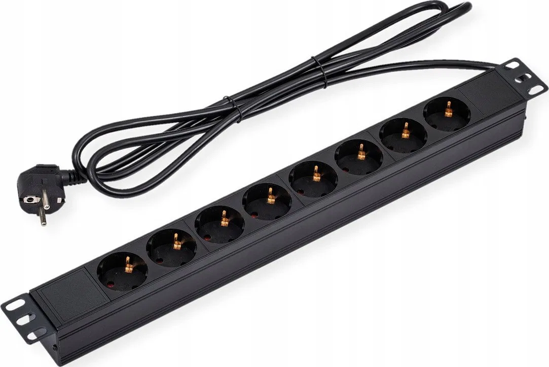 Triton VALUE Gniazdo 19, 8-drożne, 1 HU + wtyczka z uziemieniem (CEE 7/7), 1,8 m