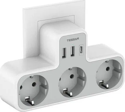 Tessan Gniazdko ścienne Tessan TS-323-DE-C