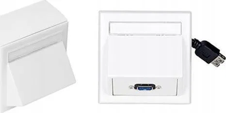 VivoLink Vivolink WI221185 gniazdko elektryczne USB Biały