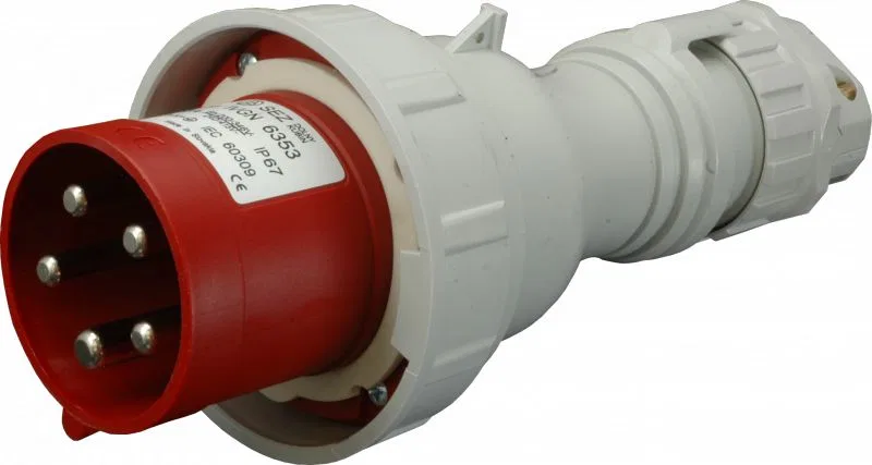 SEZ Wtyczka przenośna 5P 63A 400V czerwona IP67 (IVGN 6353)