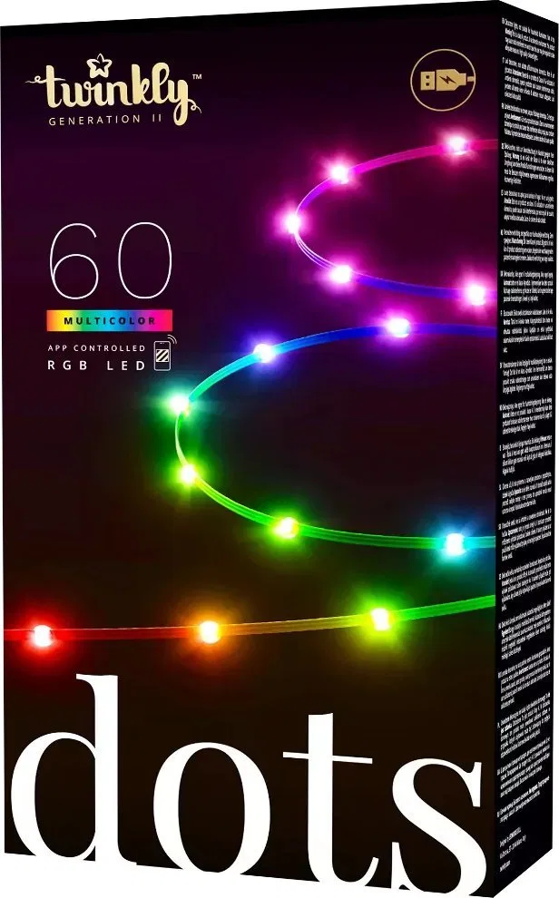 Twinkly Twinkly Dots 60 LED RGB black wire