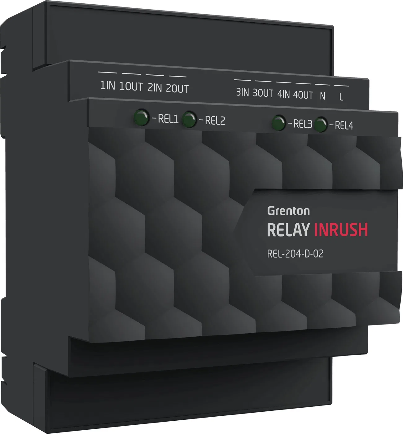Grenton GRENTON - RELAY 4HP INRUSH, DIN, TF-Bus (2.0)