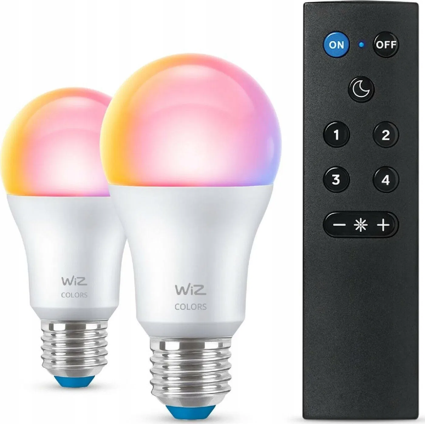 Signify WiZ White & Color 60W E27 A60 Standardform 2er +Remote Control