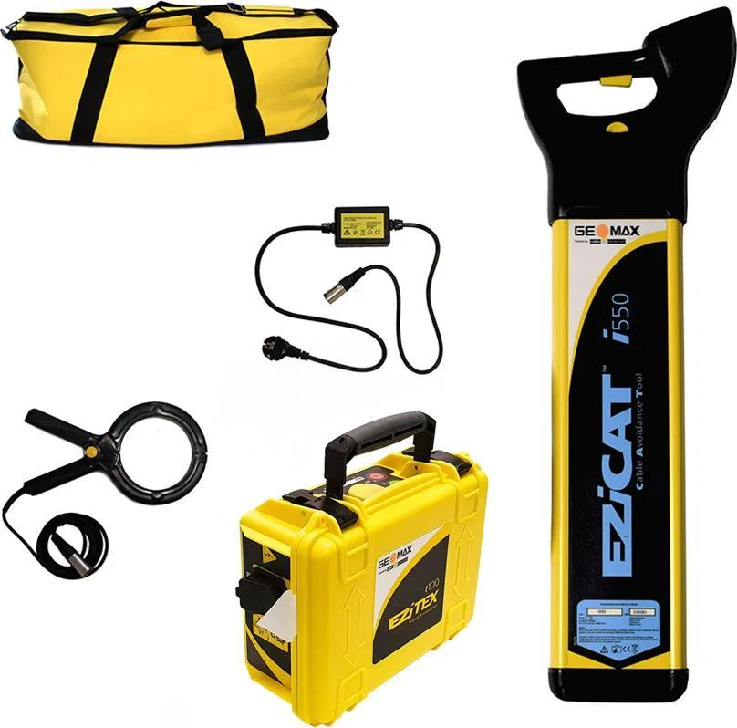 GeoMax Wykrywacz instalacji podziemnych GeoMax EziCat i550 z generatorem EziTex t100 w pełnym zestawie