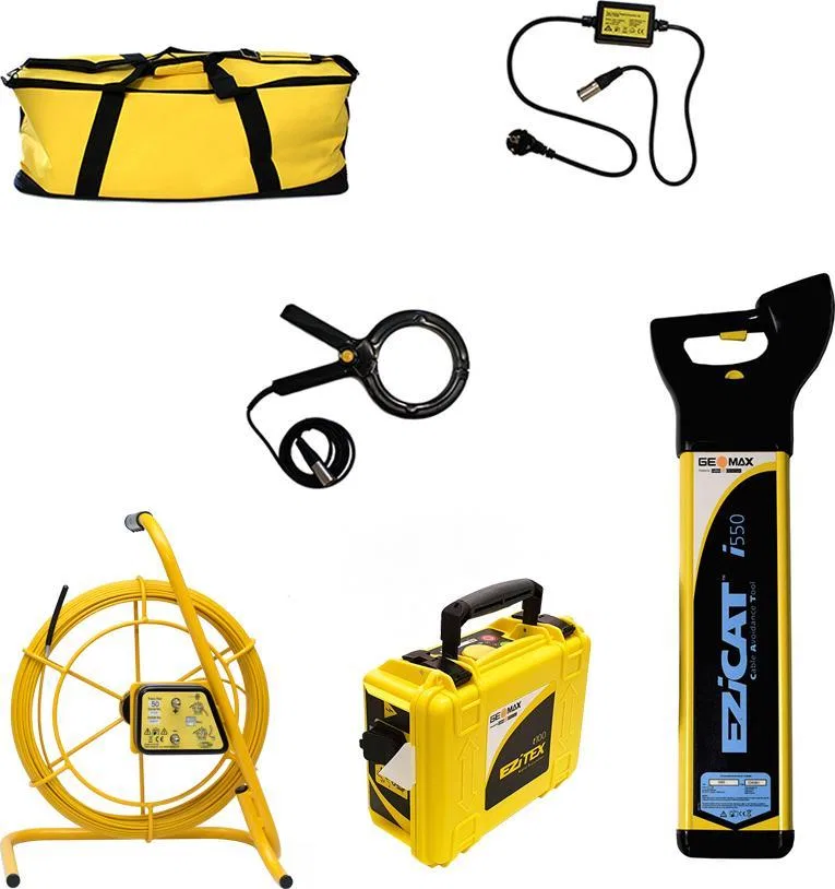 GeoMax Wykrywacz instalacji podziemnych GeoMax EziCat i550 z generatorem EziTex t100 w pełnym zestawie z EziRod 50