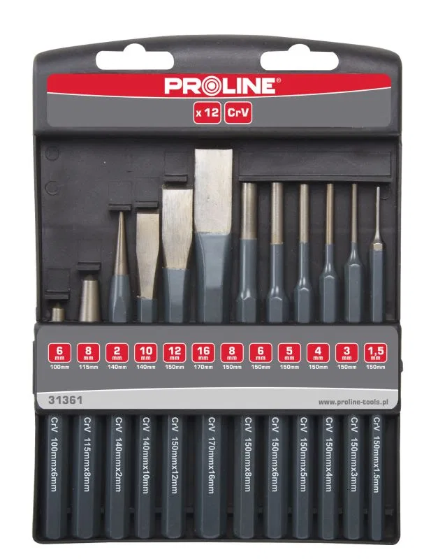 Pro-Line Zestaw wybijaków przecinaków i punktaków 12szt. (31361)