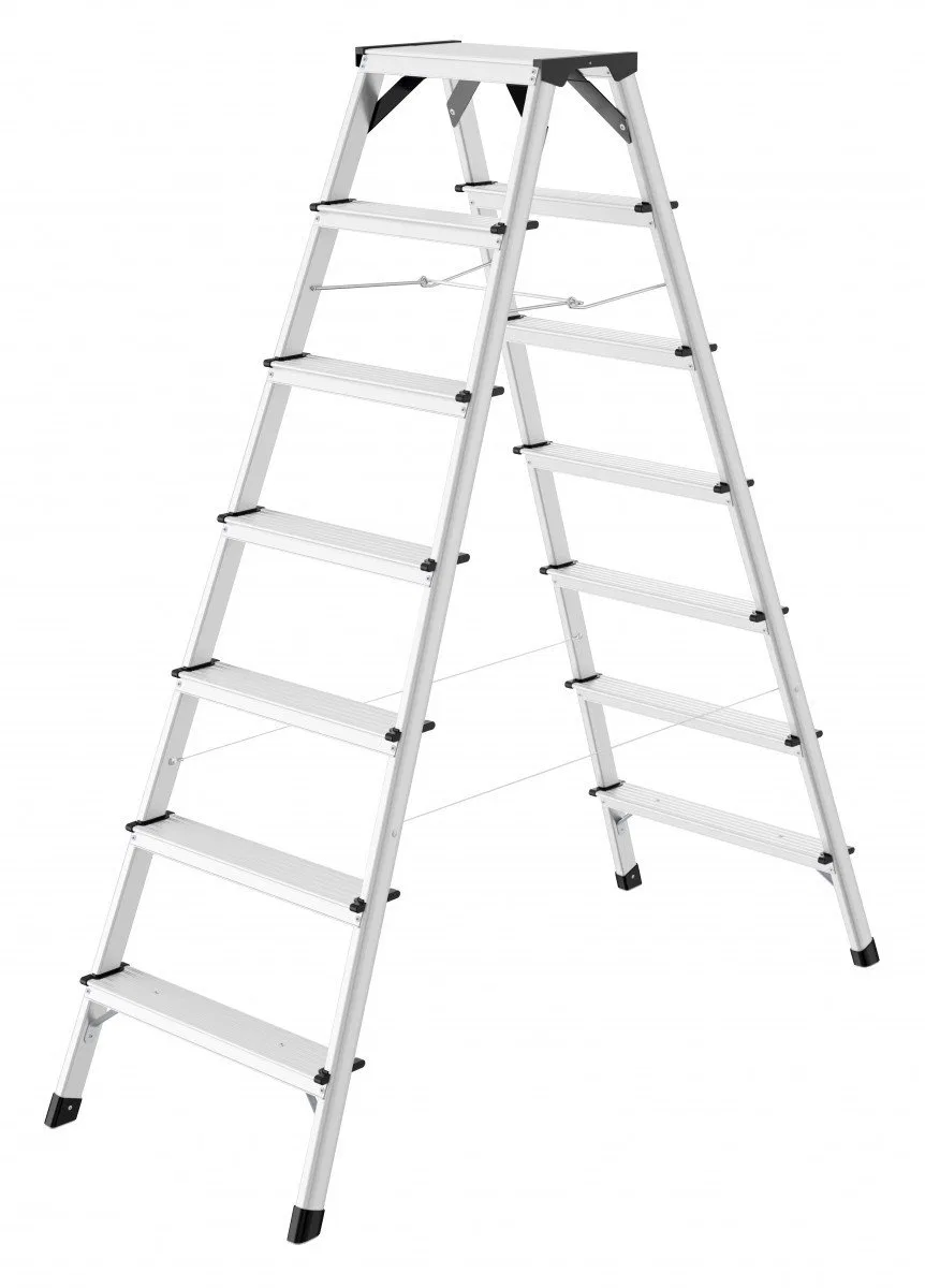 Double-sided ladder D60 StandardLine / aluminum / 2x7 steps 4007126865717