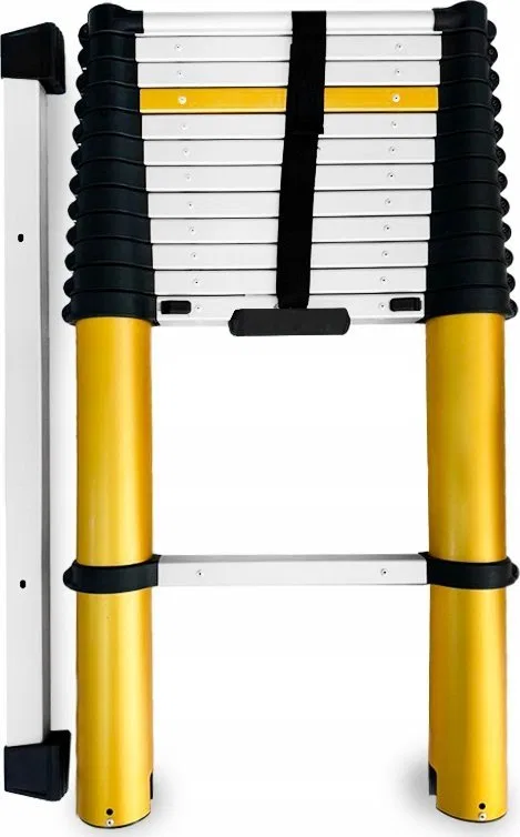 AWTools DRABEST ALUMINUM TELESCOPIC LADDER 13 steps 3.8 m MAX 150 kg
