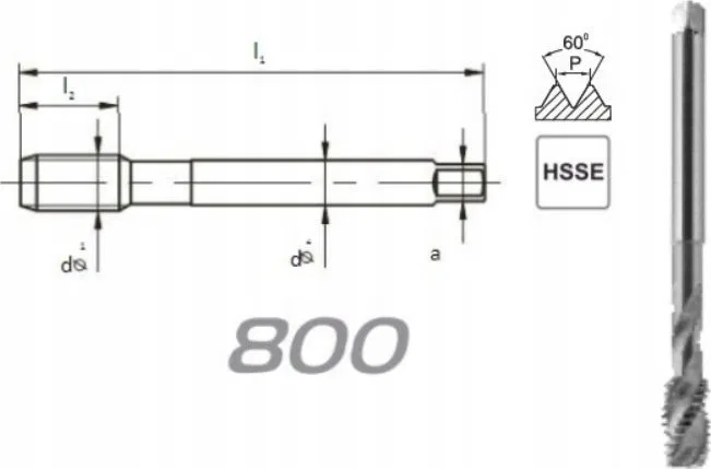 Fanar GWINTOWNIK M24x1,5 DIN-374C R40 (6H) HSSE 800