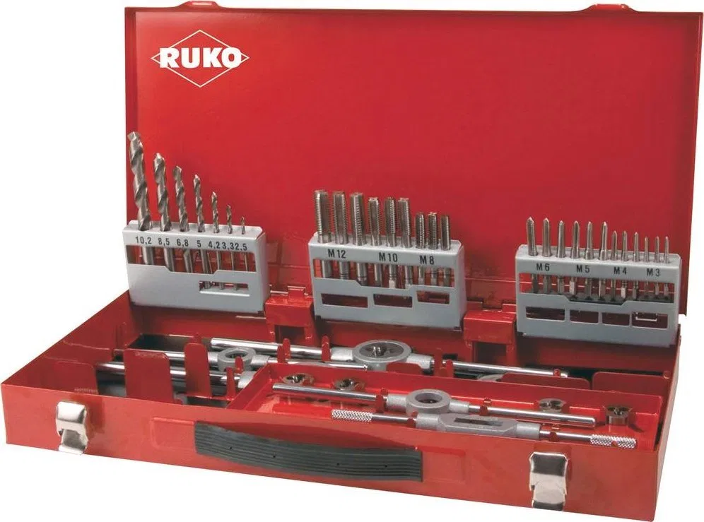 Sourcing Set of taps and taps with drills RUKO HSS M3-M12