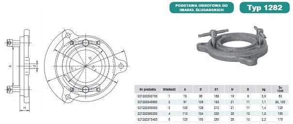 PODSTAWA IMADLA TYP 1282-1 ( 63 )