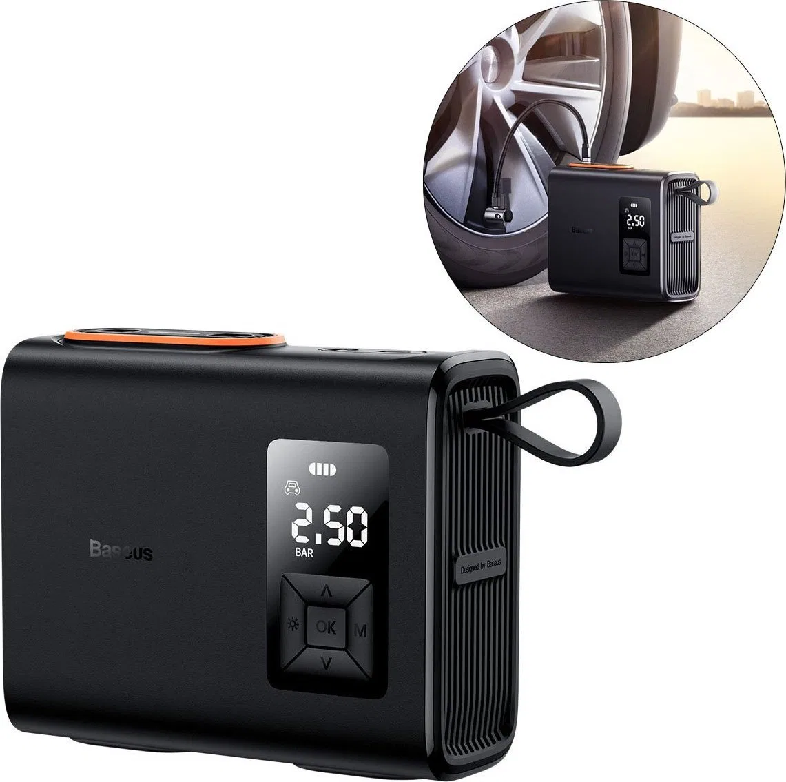 Kompresor samochodowy Baseus Baseus Mega EnergyPump Series Dual Cylinder Wireless Inflator