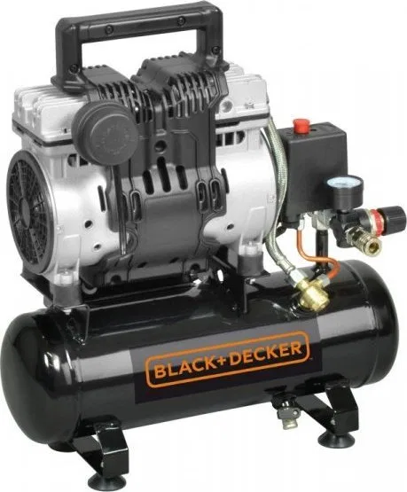 Kompresor samochodowy Black&Decker KOMPRESOR BEZOLEJOWY SUPER SILENT 6L 8 BAR (1 SZT)