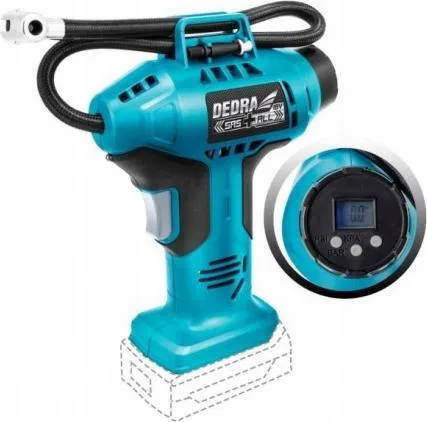 Kompresor samochodowy Dedra Kompresorek pistoletowy 11bar 18V LCD