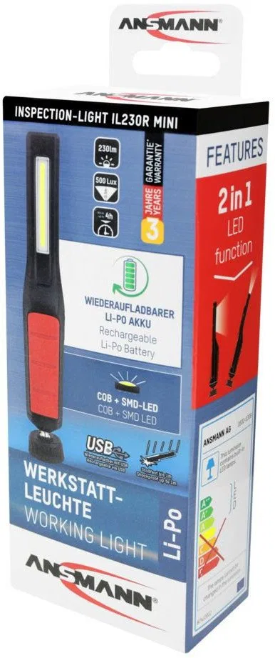 Lampa warsztatowa Ansmann IL230R, 230lm, akumulator