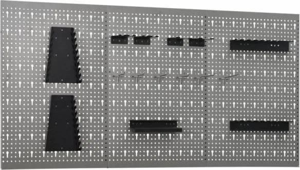 vidaXL Ścienne płyty perforowane, 3 szt., 40x58 cm, stal