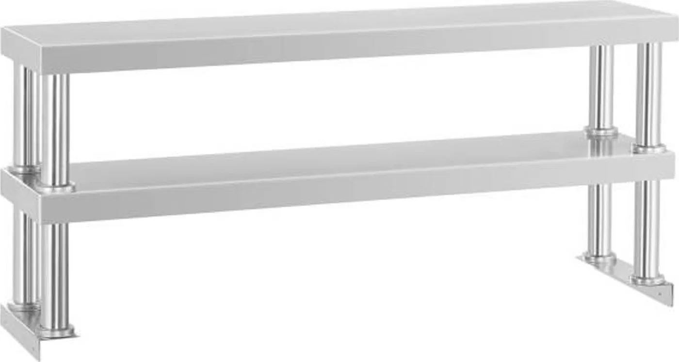 Royal Catering Półki nastawne stalowe do stołu roboczego do kuchni szer. 120cm