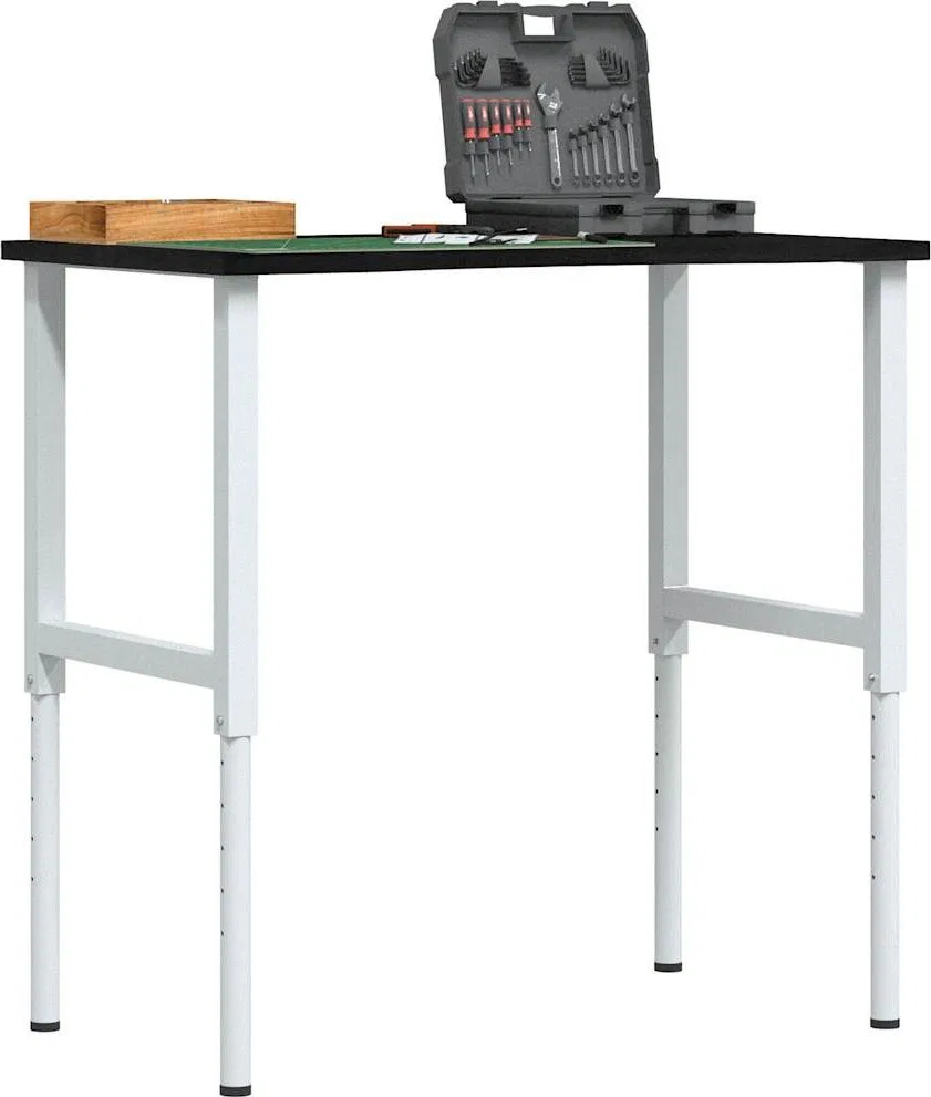 vidaXL vidaXL Stolik roboczy, ciemny brąz, 100x60x(71,5-98) cm, drewno dębowe