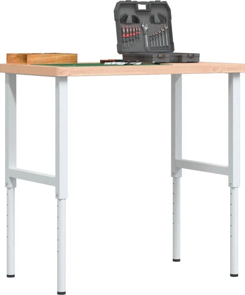 vidaXL vidaXL Stolik roboczy, 100x60x(73-99,5) cm, prostokątny, drewno bukowe