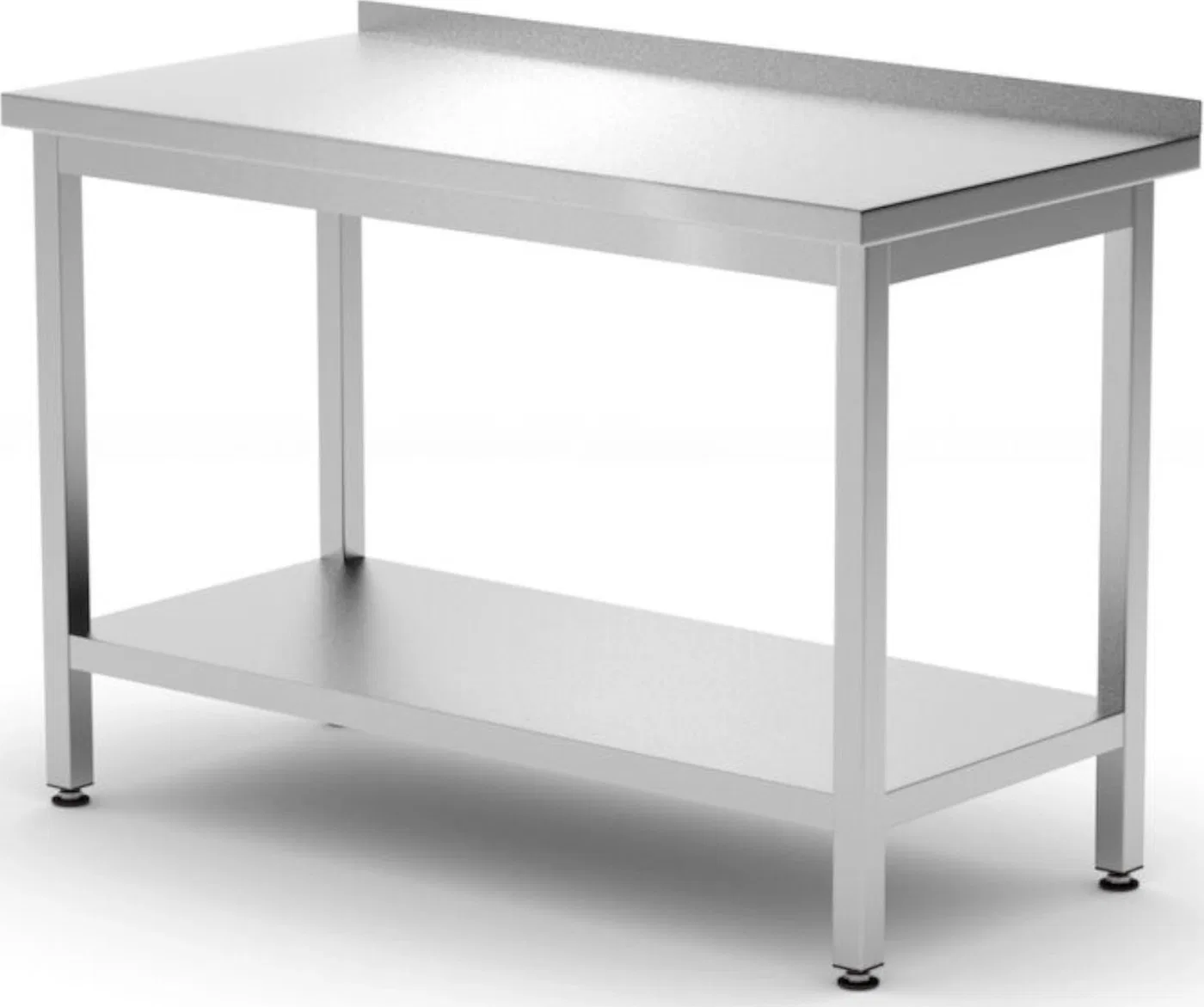 Hendi Stół blat roboczy przyścienny z rantem półką Budget Line STAL 1000 x 600 x 850 mm - Hendi 817278 Stół blat roboczy przyści