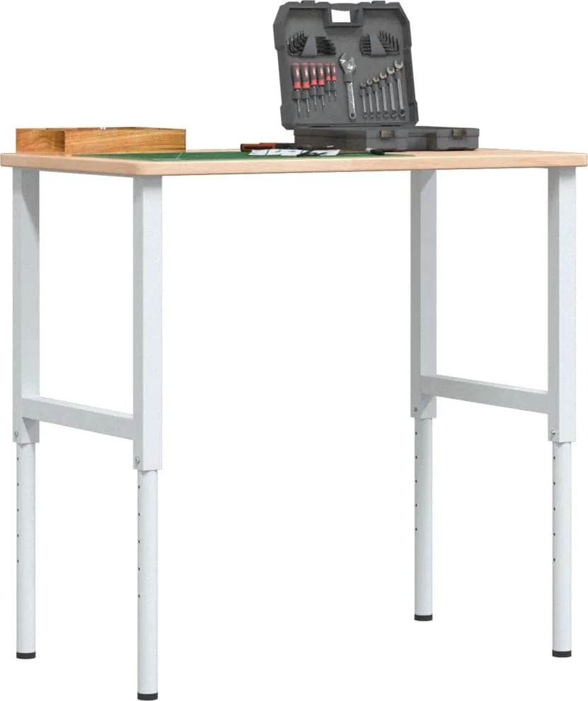 vidaXL vidaXL Stolik roboczy, 100x60x(71,5-98) cm, drewno dębowe, prostokątny