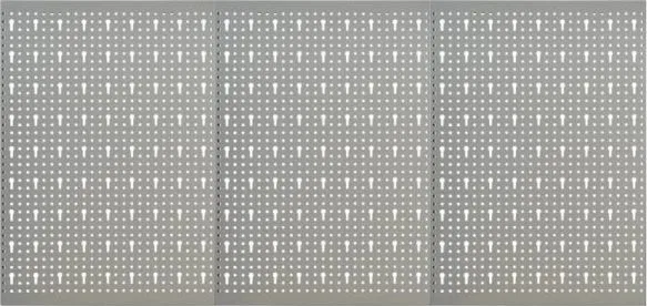 vidaXL Ścienne płyty perforowane, 3 szt., 40x58 cm, stal