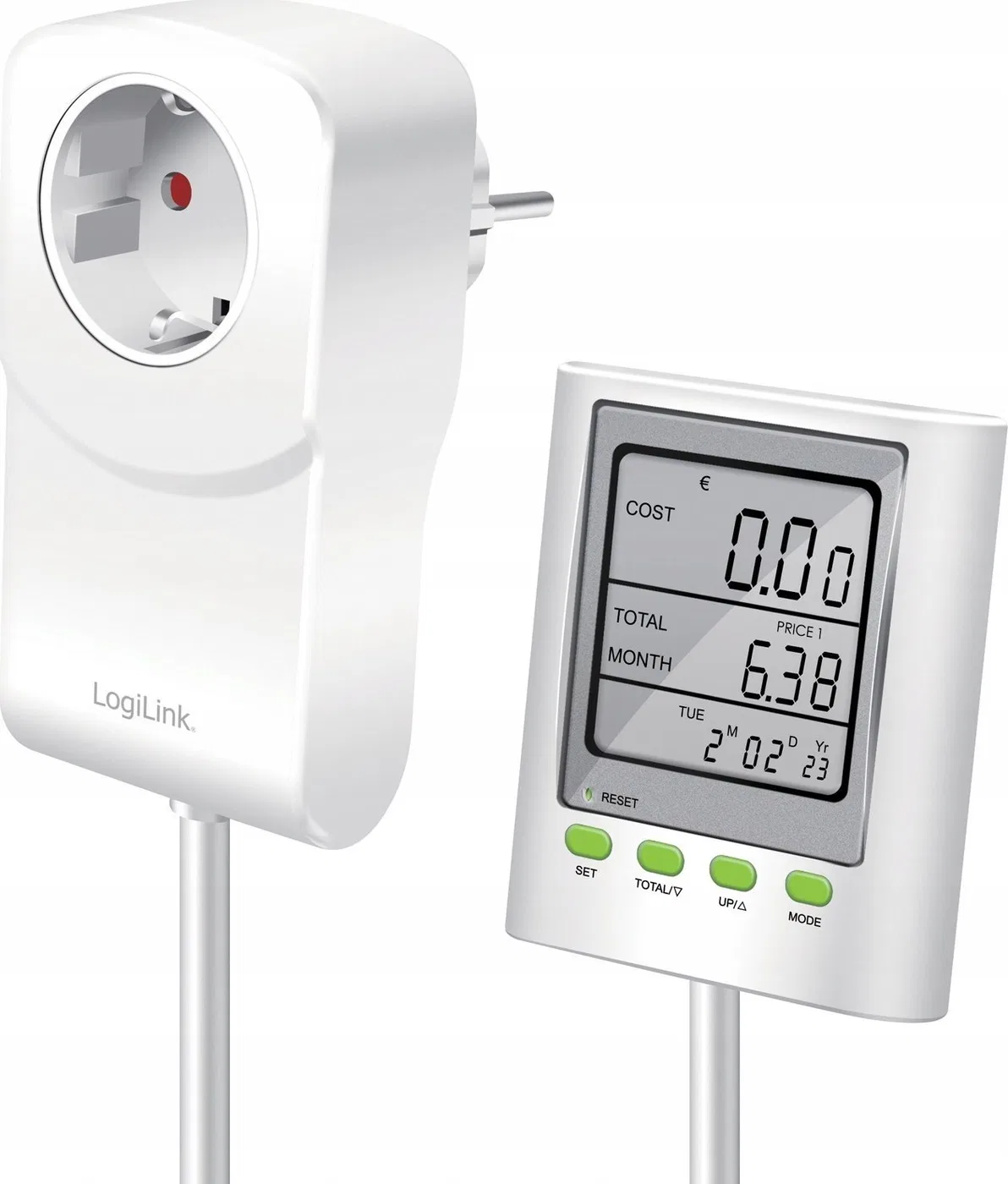 LogiLink Logilink Energiekosten Messgerät mit CO2-Emissionsberechnung
