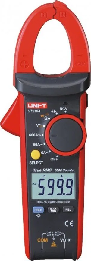 Uni-T Miernik cęgowy 600 A TrueRMS model UT216A
