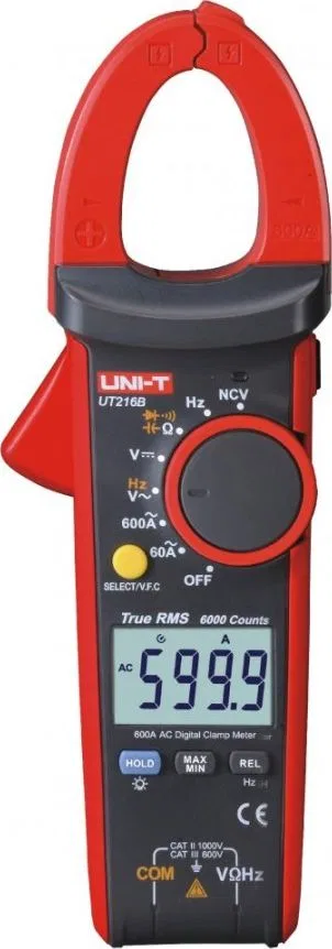 Uni-T Miernik cęgowy 600 A TrueRMS model UT216B