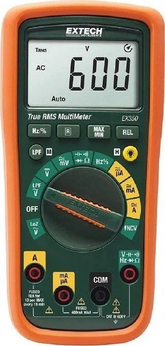Extech Cyfrowy multimetr z podświetleniem i pomiarem AC, EX350