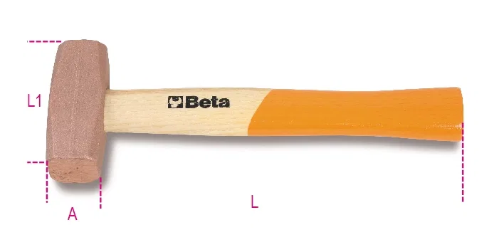 Beta Tools Młotek specjalistyczny rączka drewniana 1kg 280mm (1385/1000)